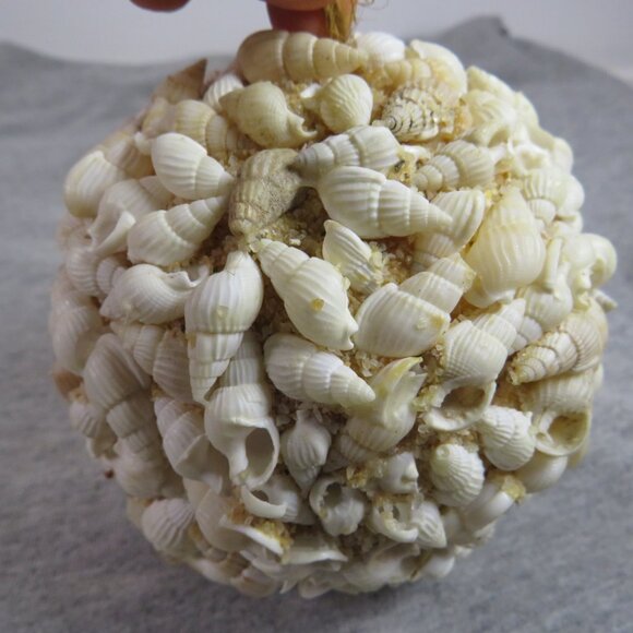 Hanging Sea Shell Ball - Orb - Round Coastal Decoration 13" round - Picture 10 of 13